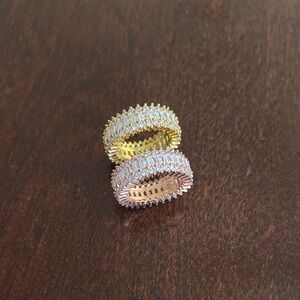 Elegant Gold and rose gold Women's Ring Set